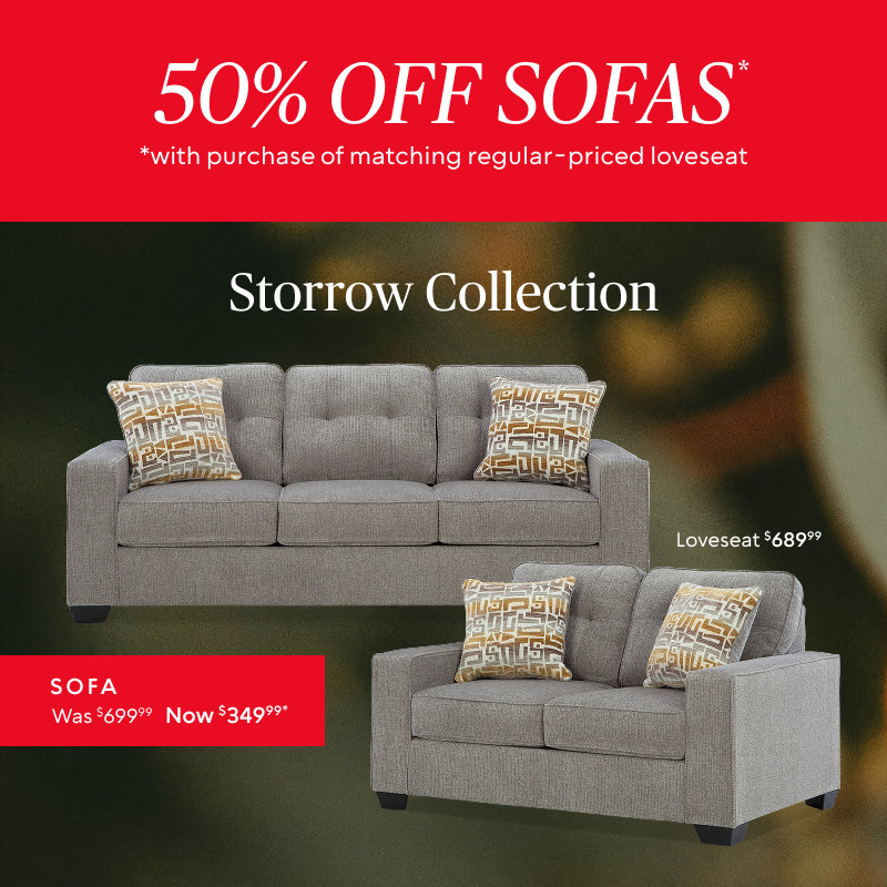 50% off Storrow Sofa was $649.99 now $324.99 when you buy the matching loveseat