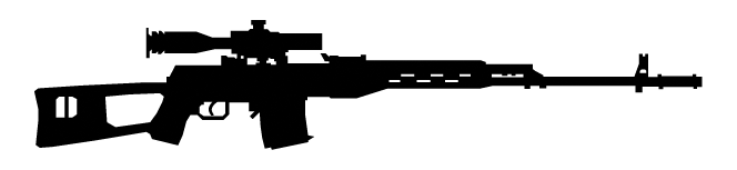 A simple black silhouette of a cat sitting.