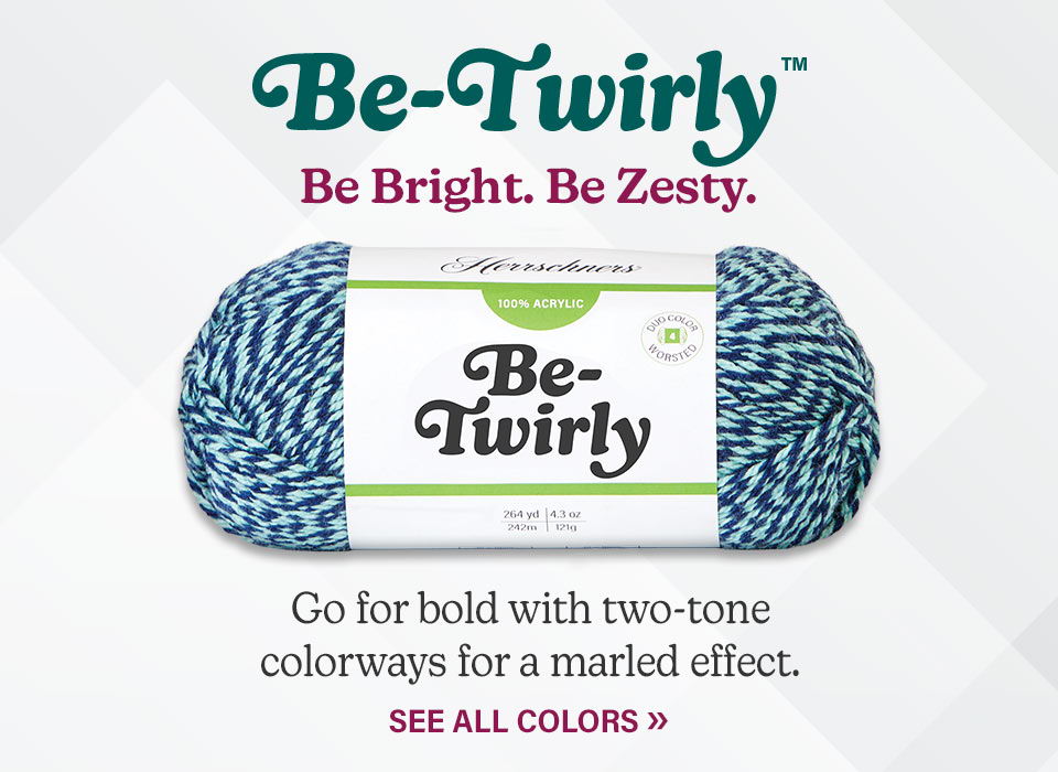 Herrschners Be-Twirly yarn Be Bright. Be Zesty. Go for bold with two-tone colorways for a marled effect. See all colors.