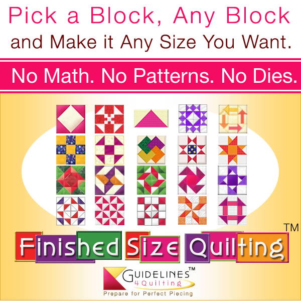 How to make 9 & 16-patch blocks any size by Guidelines4Quilting