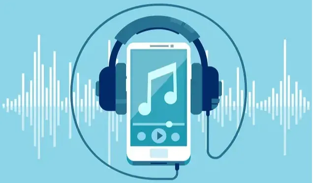 Digital Music Guide Image - phone with headphones animation