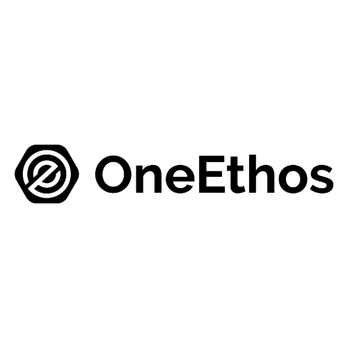 OneEthos logo with a hexagonal design and modern typography.