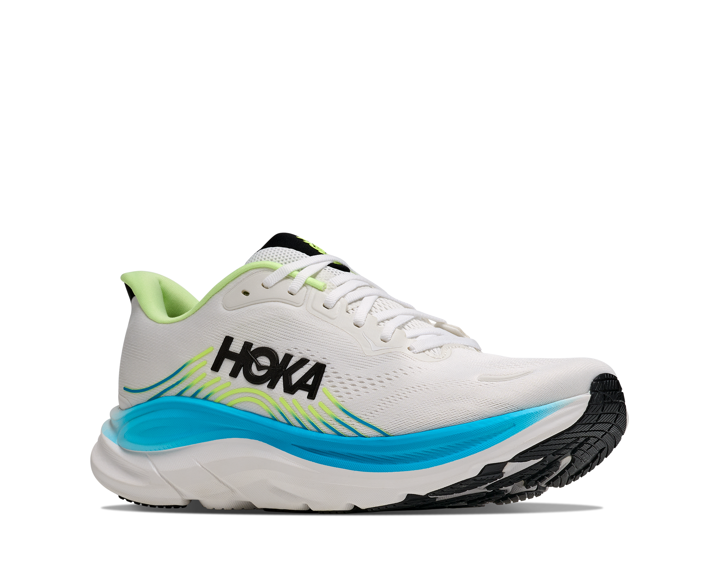 Der Hoka Clifton 11 seitlich fotografiert.
