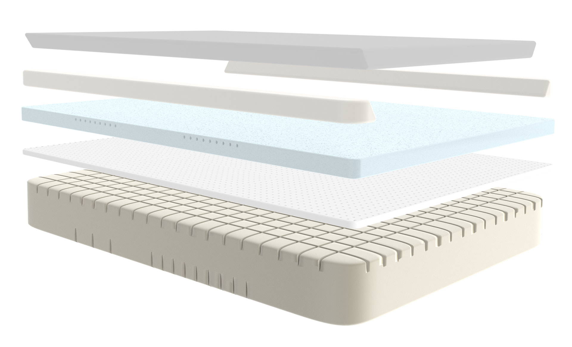 mattress layers - featuring flex-flow base foam