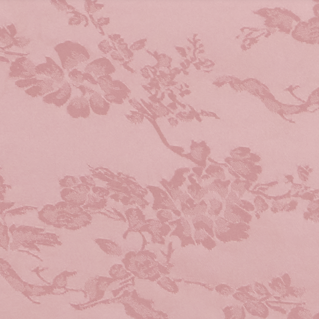 Floral pattern on a pink background.