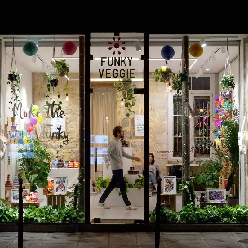 Funky Veggie et sa boutique végétalisée par Akagreen