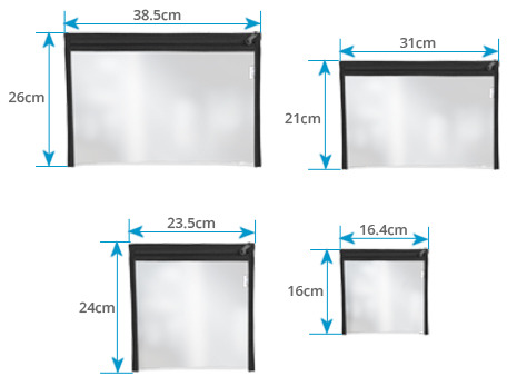 Proaim Cube Clear Pouches for Small Camera Accessories (4-Pack)