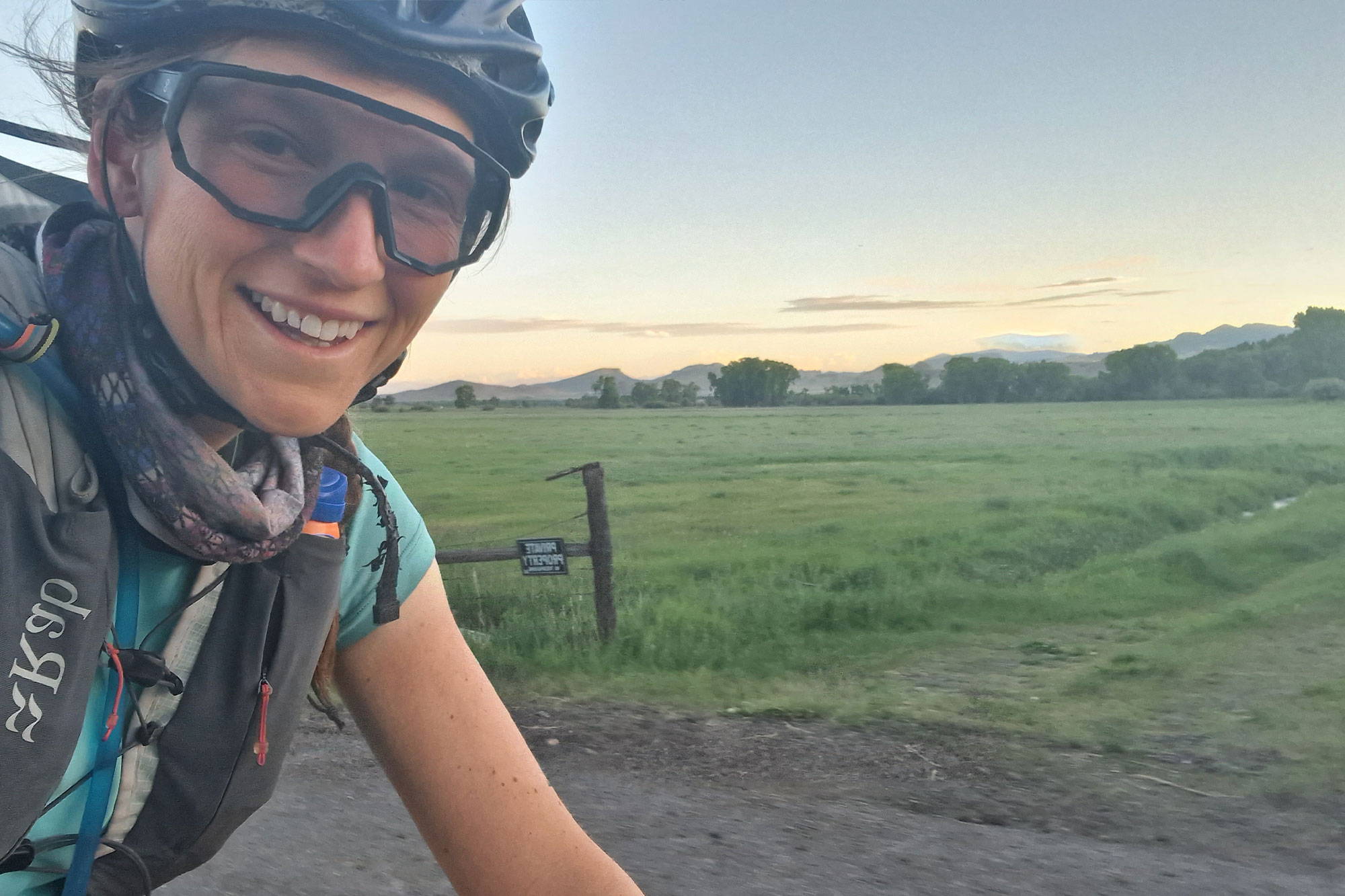 Gail riding the Tour Divide