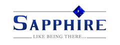 Logo of Sapphire with tagline 