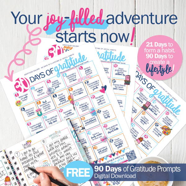 FREE 90 Days of Gratitude Prompts Digital Download
