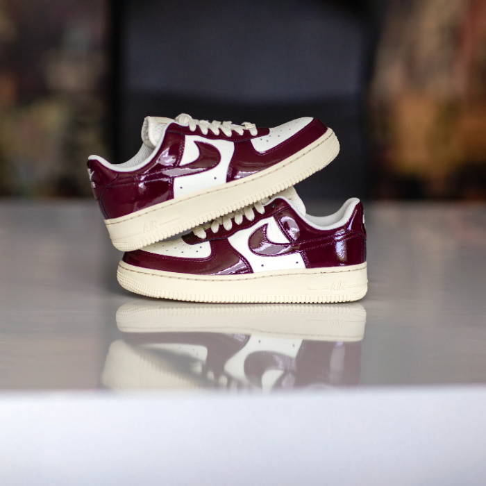 air force 1 burgundy stacked