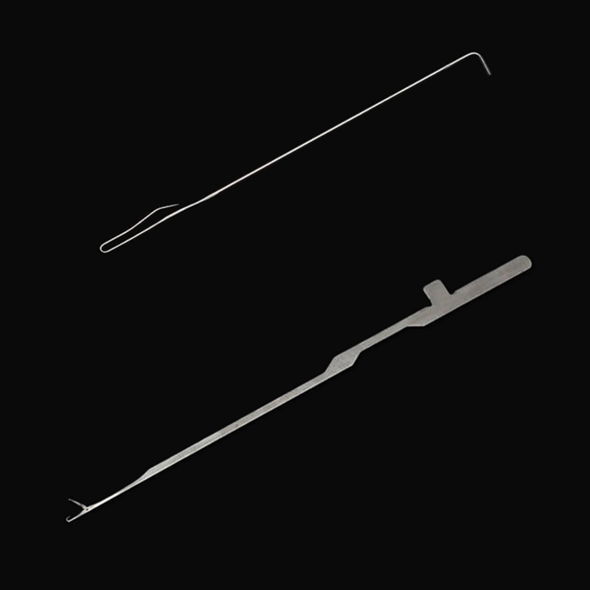 A comparison of the spring bearded needles used by loopwheelers versus a latch needle used in high-speed circular knitting.