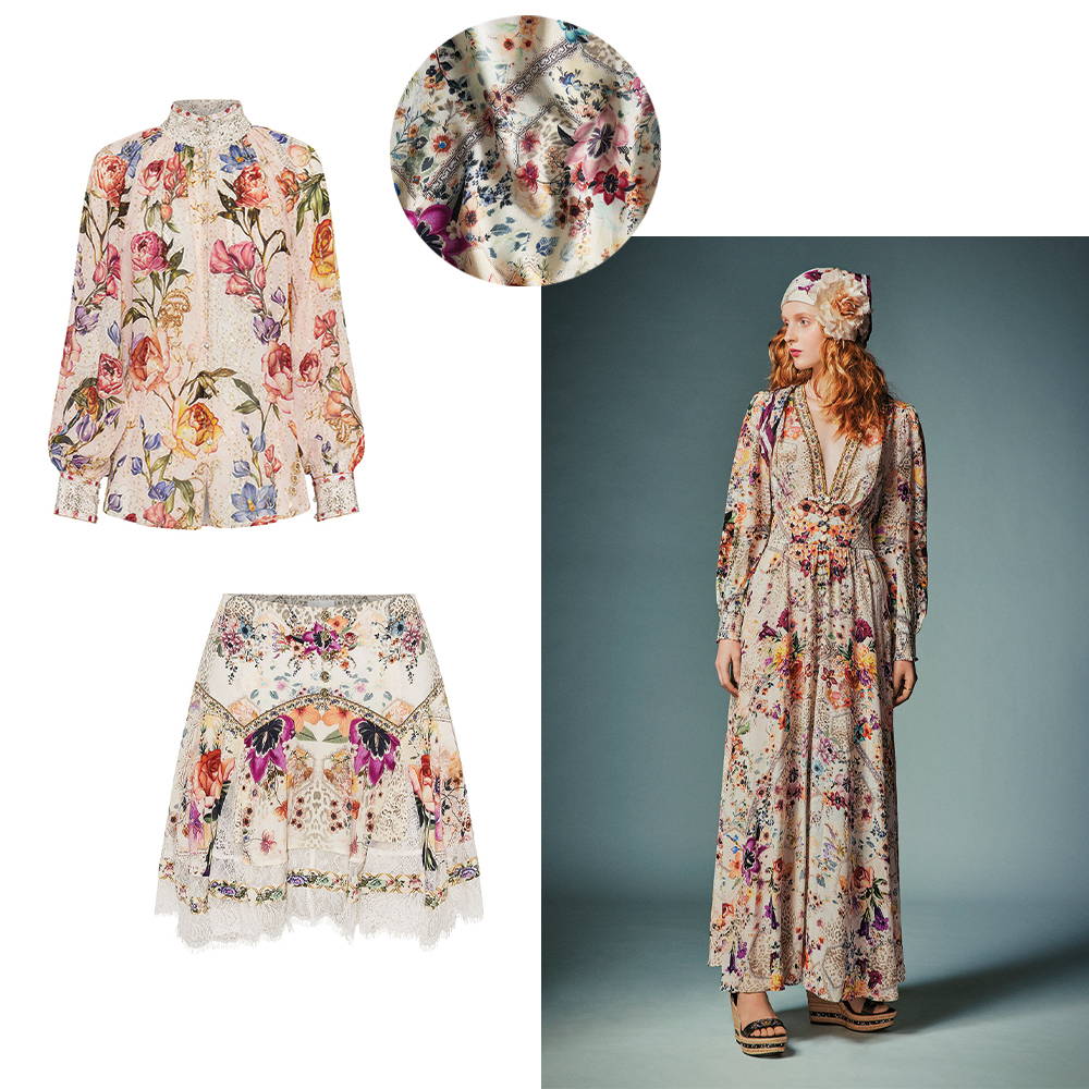 CAMILLA sew in love dress, camilla leopard floral dress, camilla floral blouse, camilla floral mini skirt