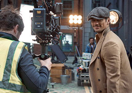 David Gandy On Set