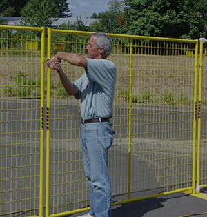 Installation of a Perimeter Patrol® fence.