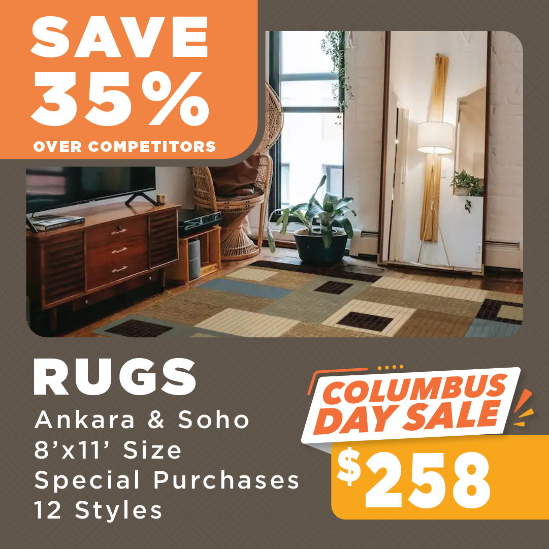 Ankara & Soho Rugs Columbus Day Sale