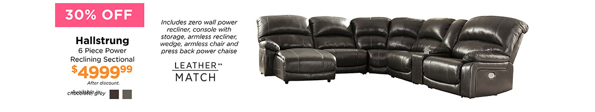 Hallstrung 6 Piece Power Reclining Sectional