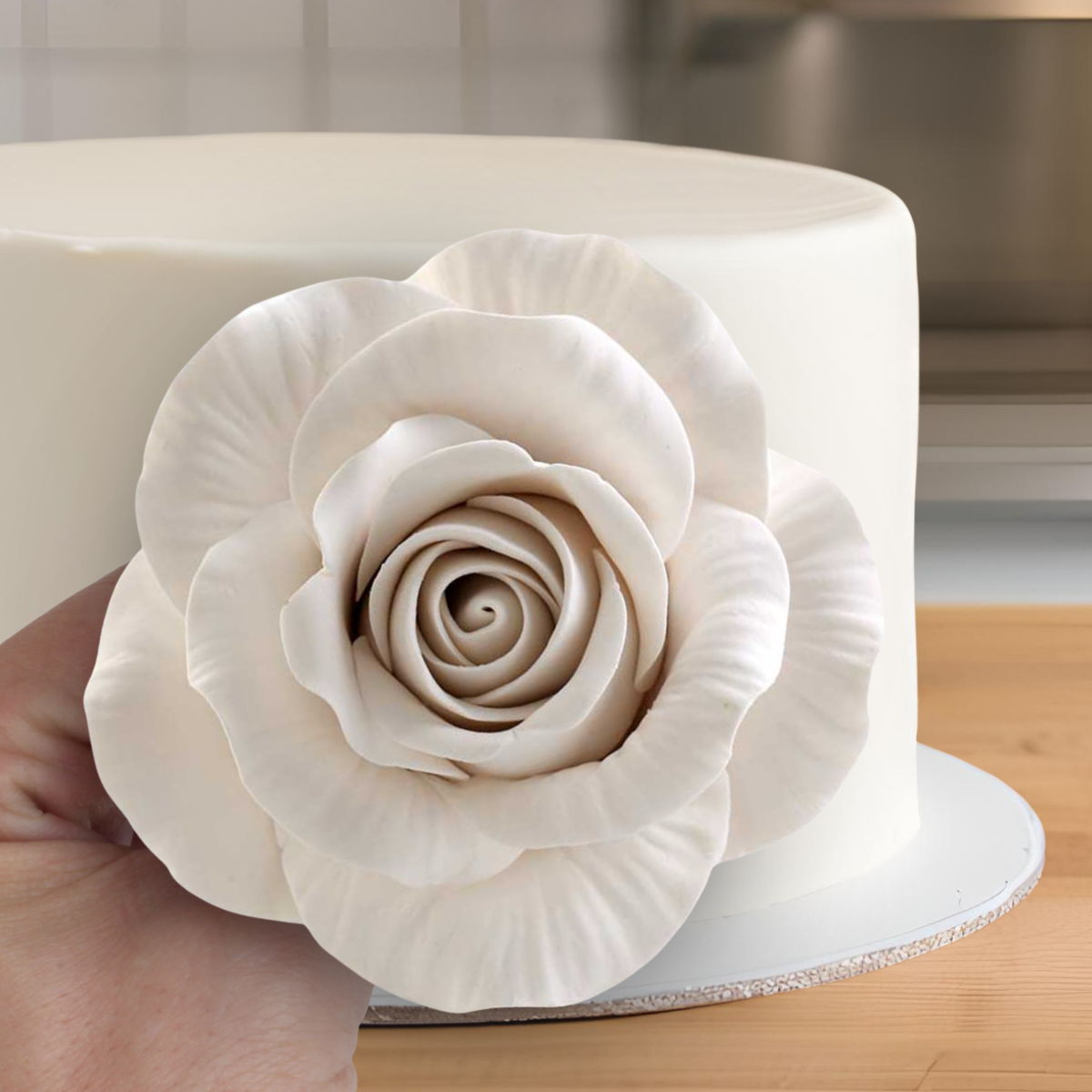 White Rose Sugar Flower Cake Toppers ready to use cake decorations