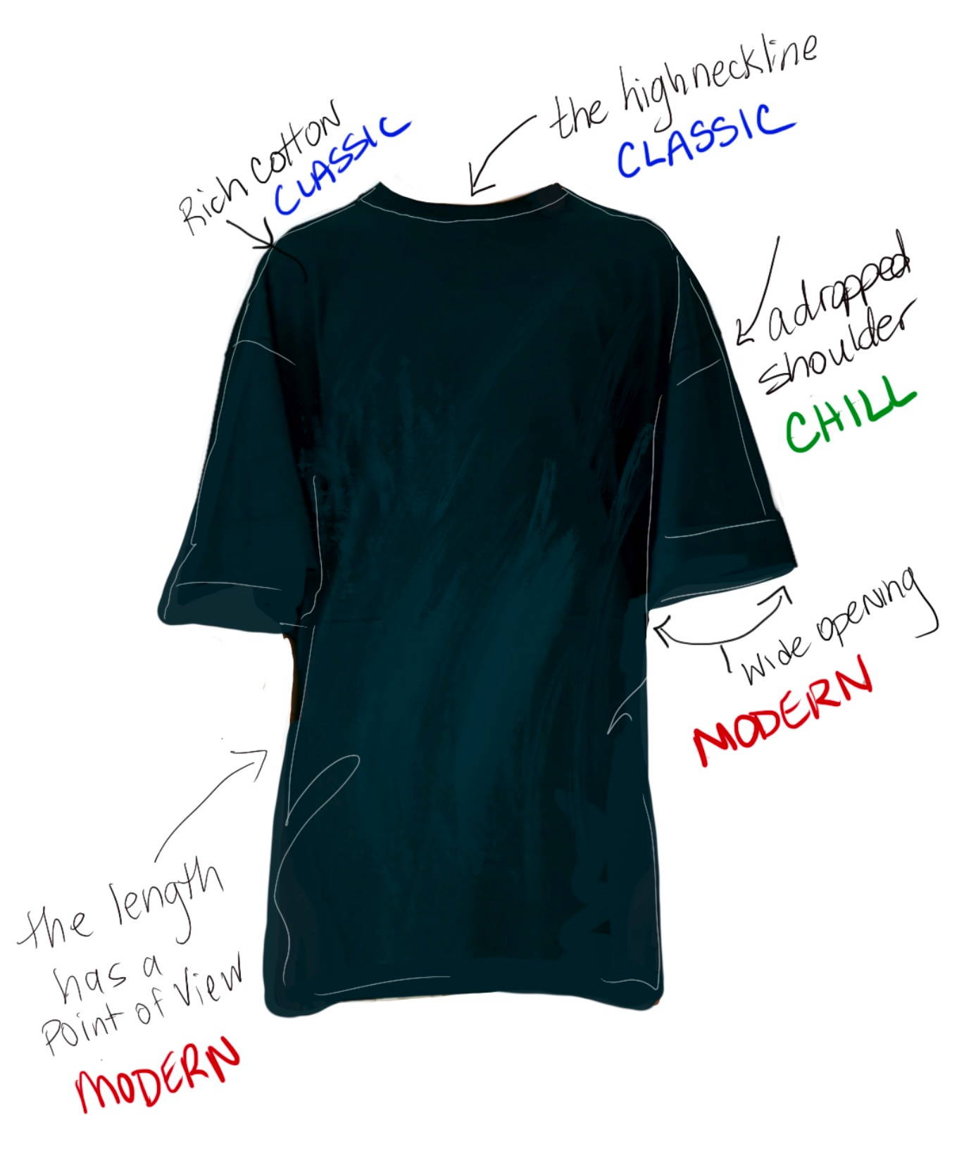 illustration of black t shirt