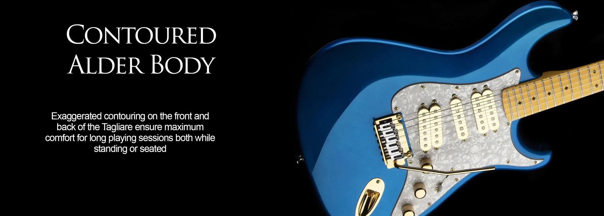 Contoured alder body