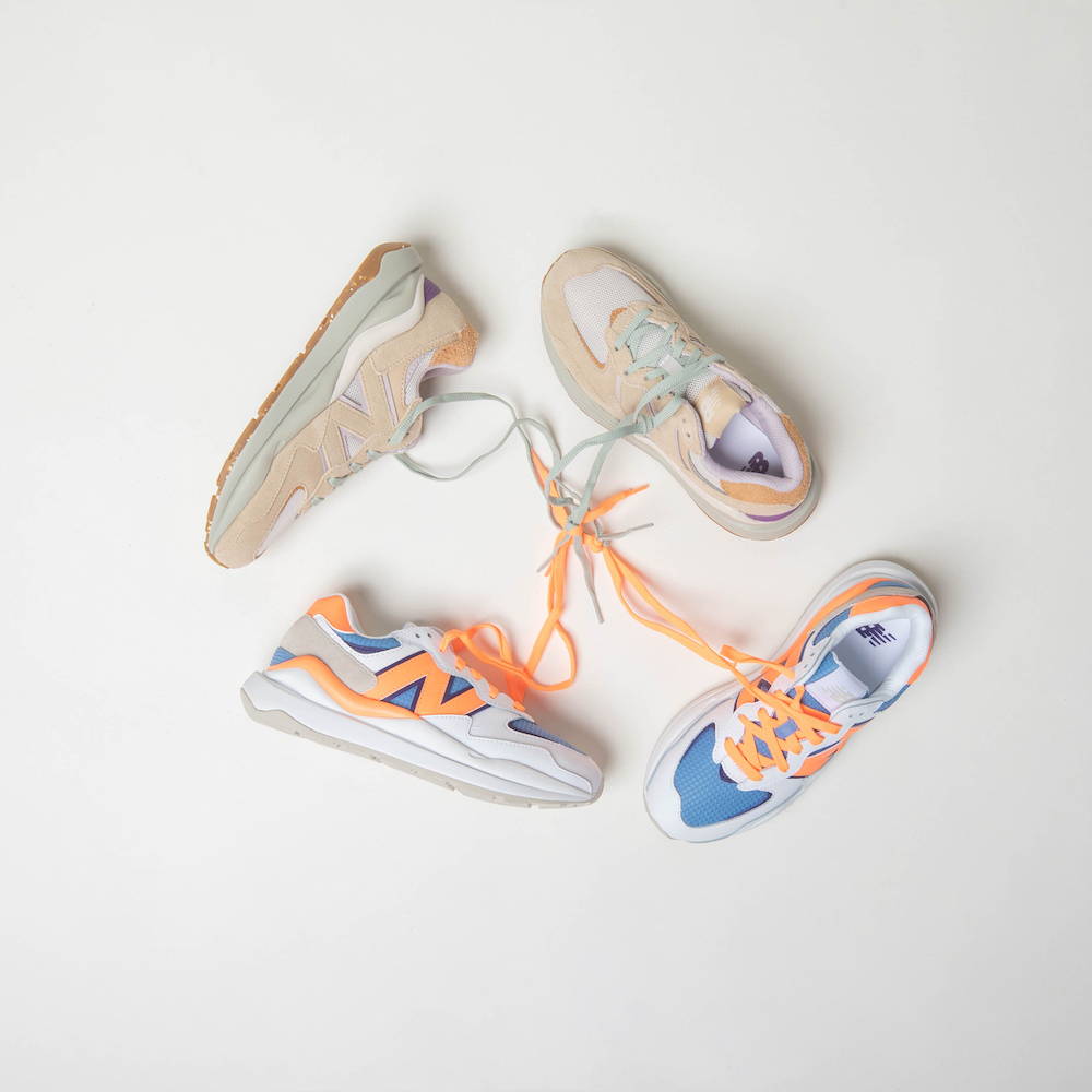2 different colors of the new balance top view