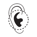 Symbol representing Portable On Ear headphones best  for listening to music while on-the-go.