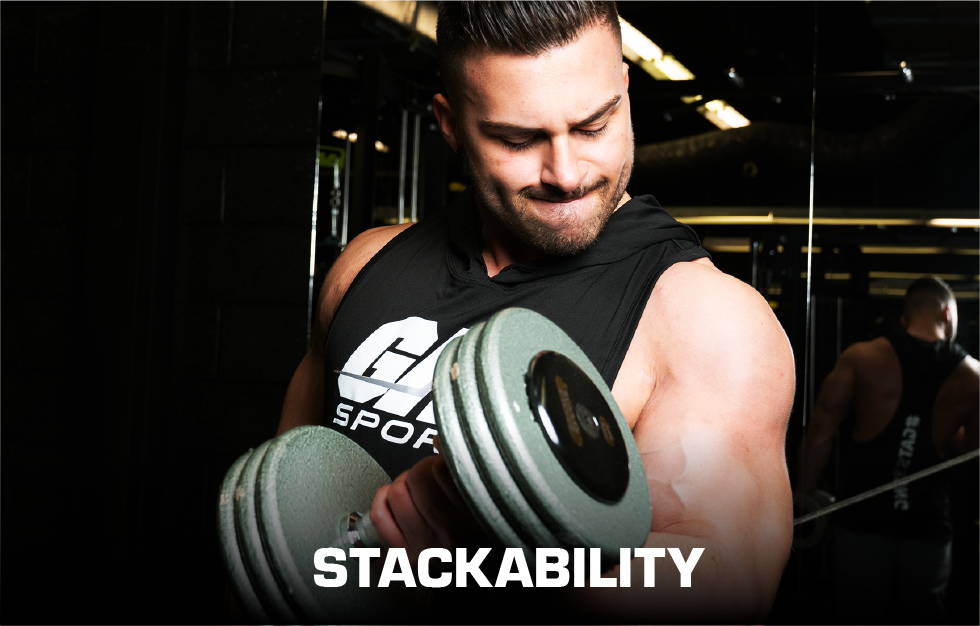 Stackability - Muscular guy workout