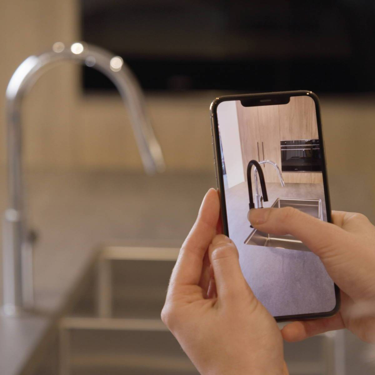 Augmented Reality tool previewing fittings in your space on smartphones and desktops.