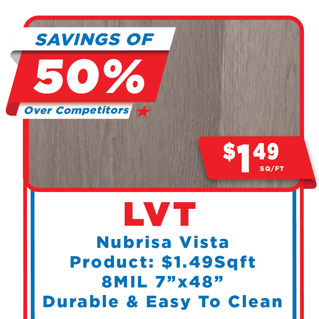 Nubrisa vista LVT labor day savings