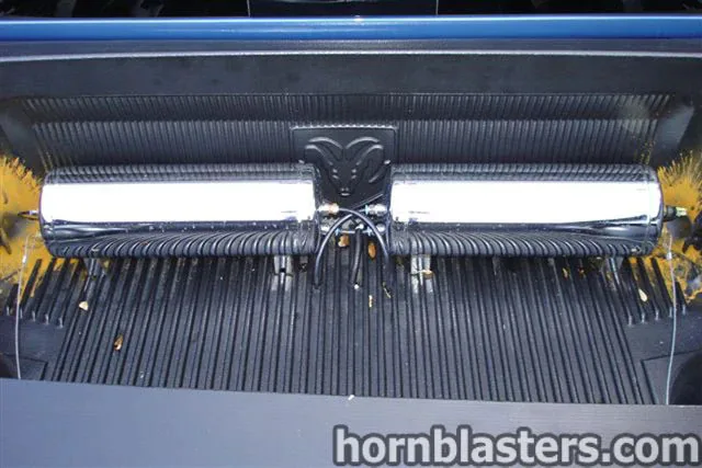 Nathan AirChime K3 horn and mounting hardware on Brian's Dodge Ram