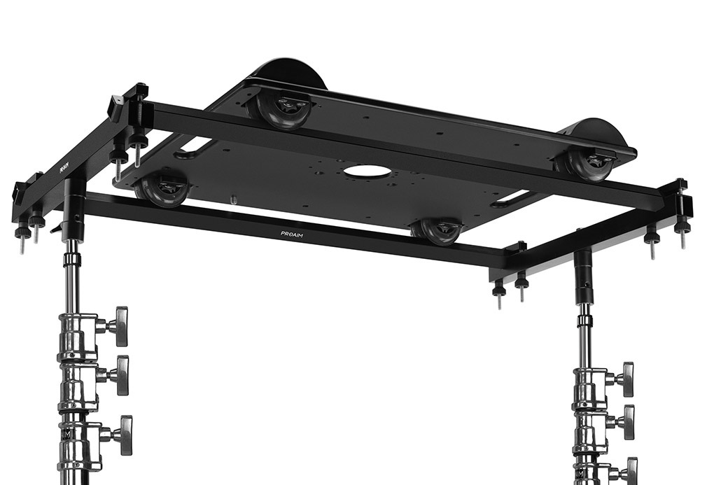 Proaim Polaris Pro Low-Profile Video Camera Dolly w Universal Track Ends | 800lb Payload