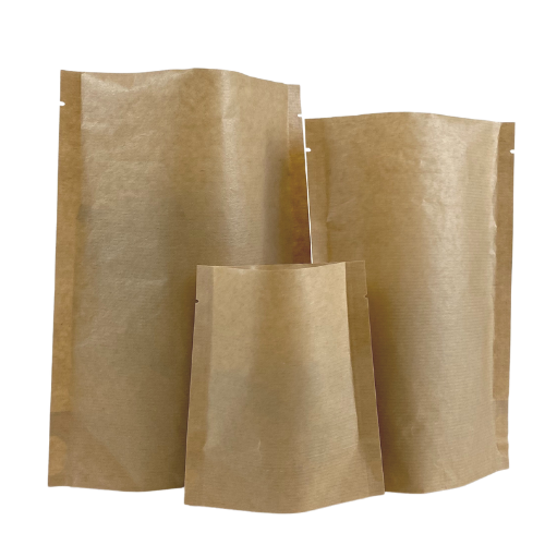 Brown Kraft Paper Coffee Bags w/ Reclosable Tin Tie - 100/Pack (1 lb.)