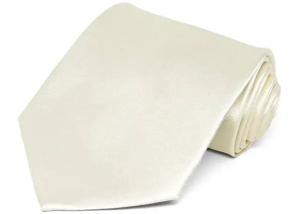 A rolled pearl solid color tie