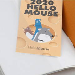 Pocket - Chachap 2020 Hello mouse dated monthly planner scheduler