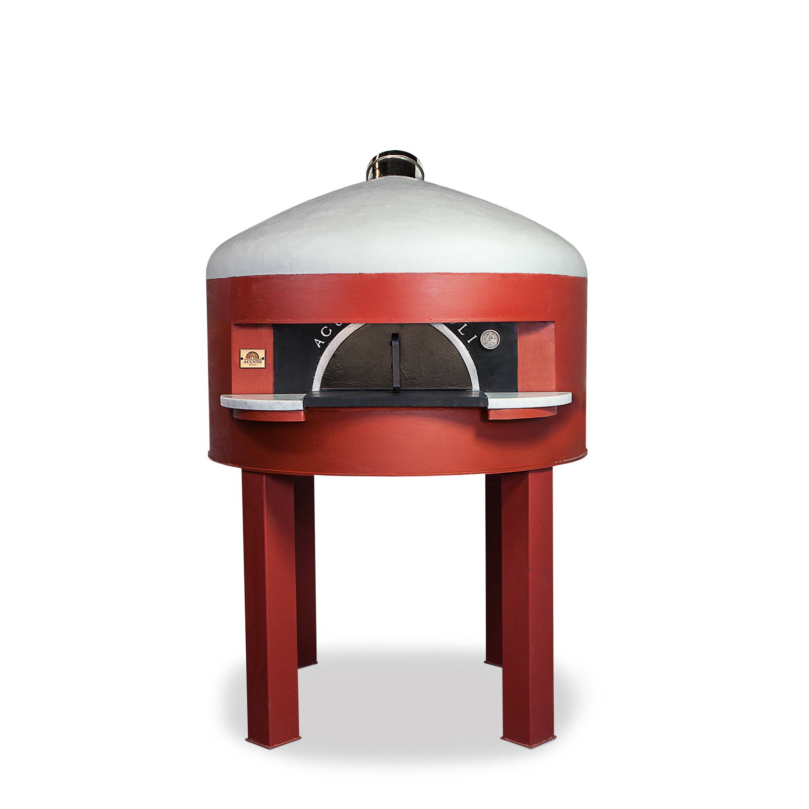 Acunto brick oven, three-quarter view