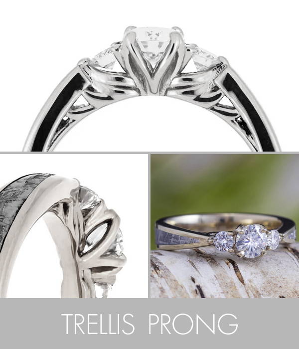 Trellis Prong Engagement Ring