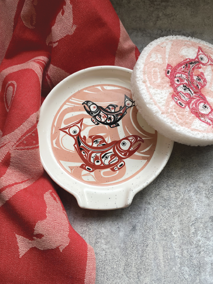 Salmon Spoon Rest by Corey Bulpitt, Haida