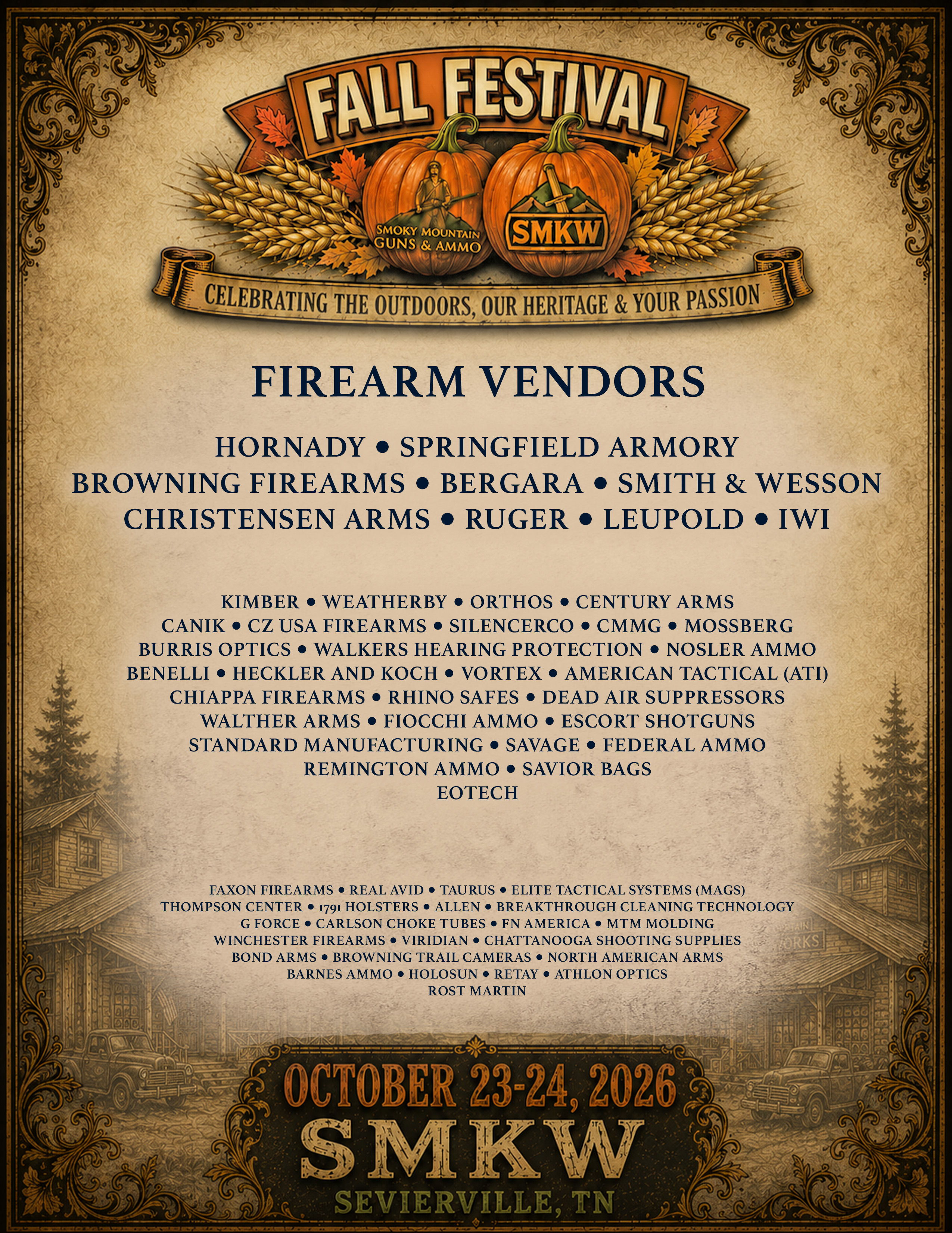 Fall Festival Firearm Vendors