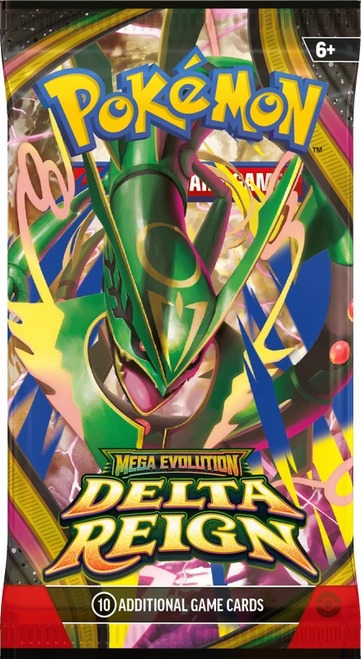 best pokemon cards to buy - Pokémon card pack featuring Mega Evolution and Delta Reign branding.