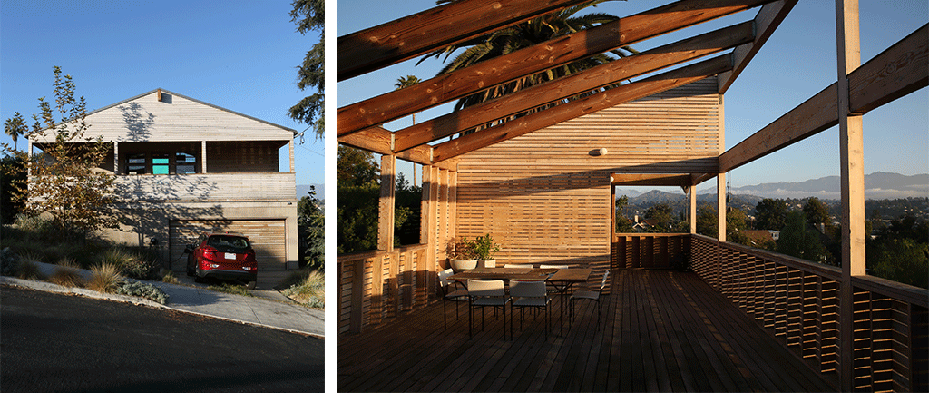 1. Exterior of Abbott Hill House. 2. The rooftop of Abbott Hill House.