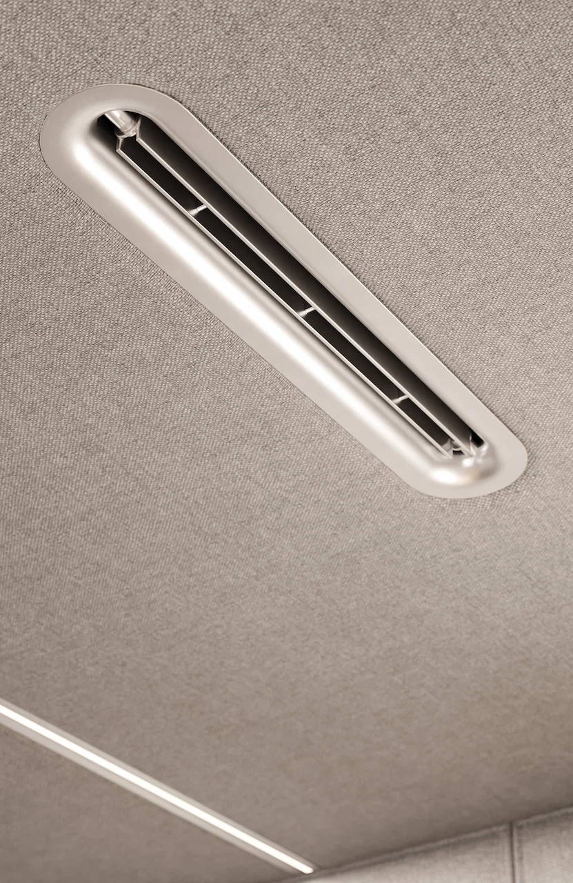 Close-up der hervorragenden Lüftung eines ofinto Focus Pod