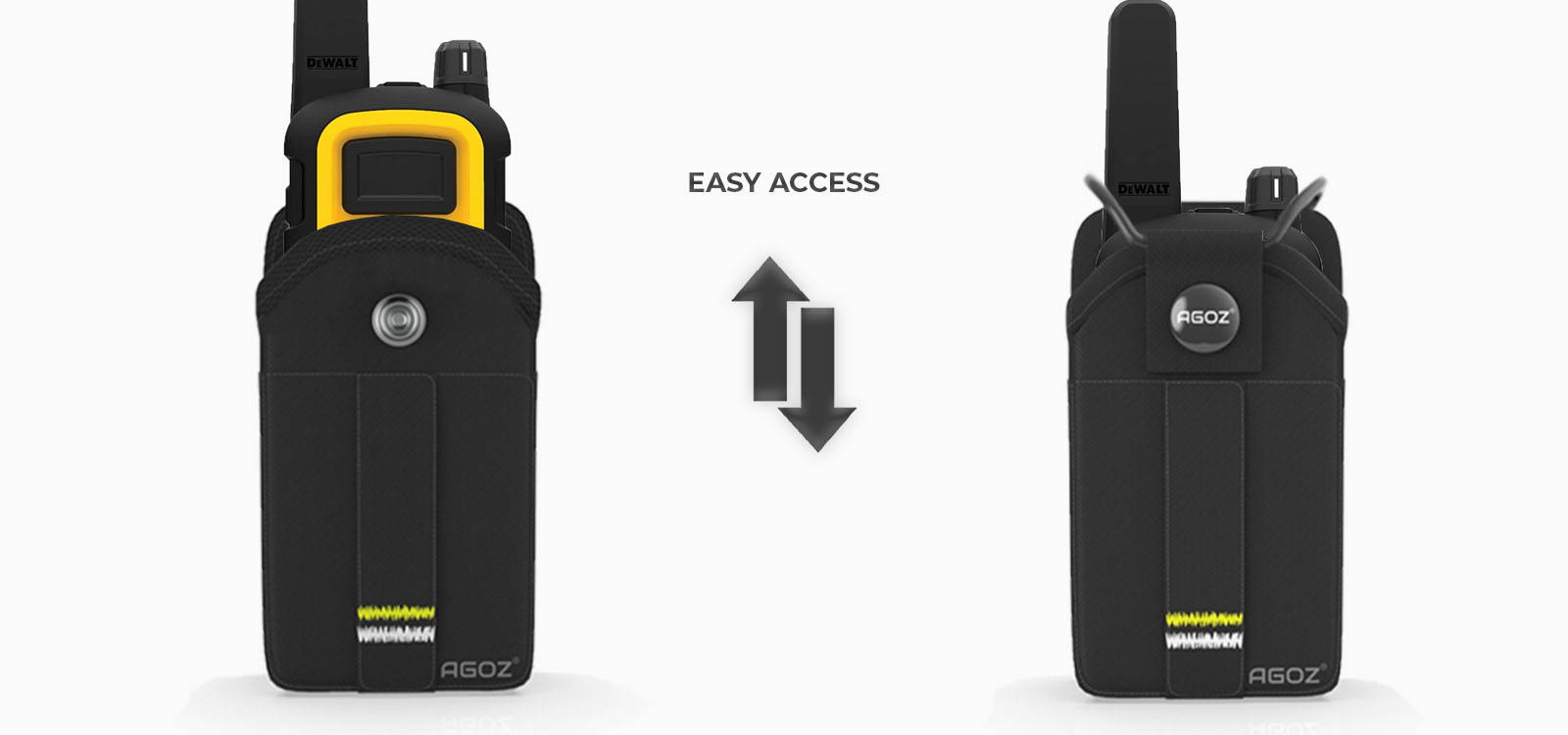 Rugged DEWALT DXFRS800 Holster with Snap Closure