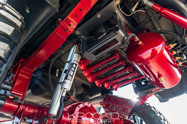 Air system and plumbing detail from Anthony's Ram 2500 train horn install