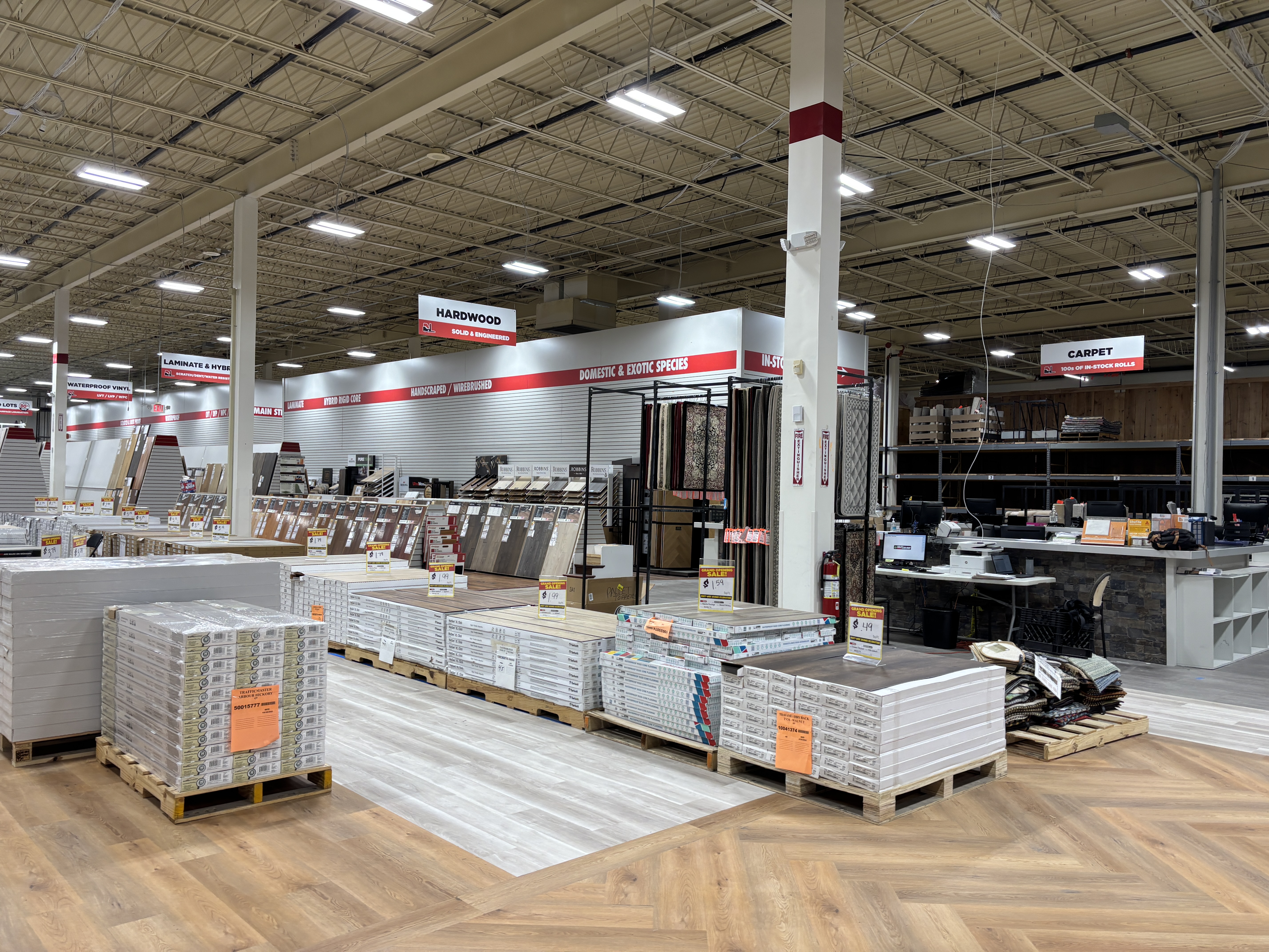 Hardwood flooring selection at Lomax Carpet & Floors in Whitehall, PA