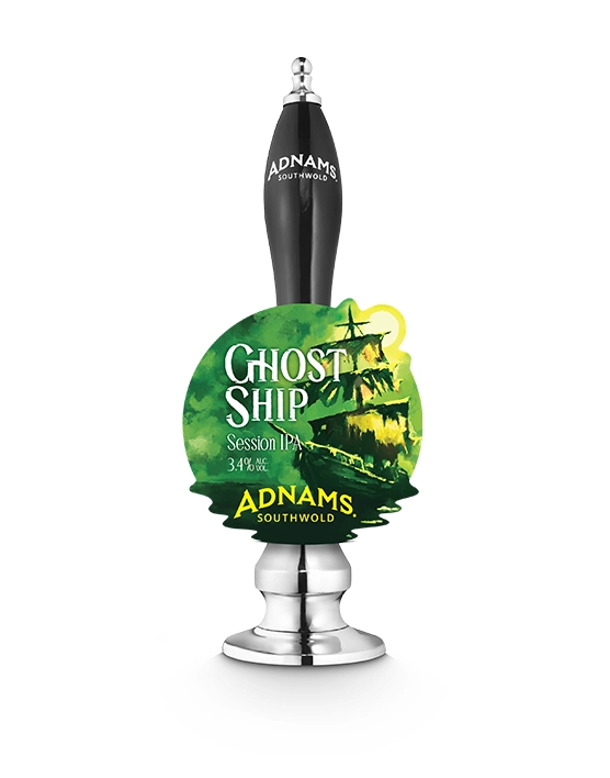 Beer tap handle for Adnams Ghost Ship.
