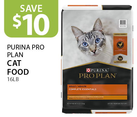 $10 off Purina Pro Plan cat food 16lb