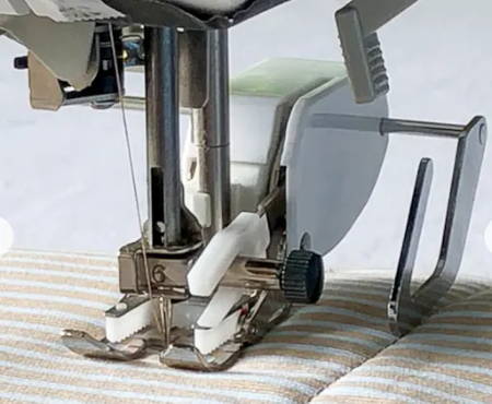 Sewing parallel lines of stitches using Walking Foot with Guide Bar attached