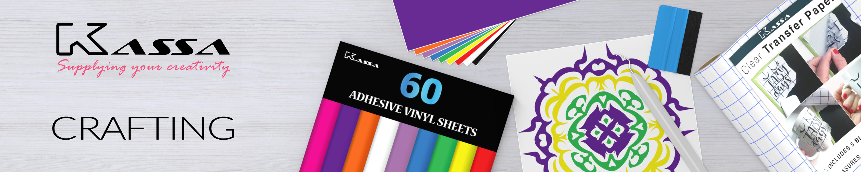 Kassa Crafting Vinyls Scrapbooking Supplies Compatible with Cricut