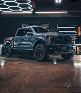 2023 Ford F150 Raptor R in a detailing shop