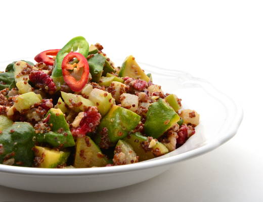 Image of Red Quinoa Summer Squash and Red Walnut Salad